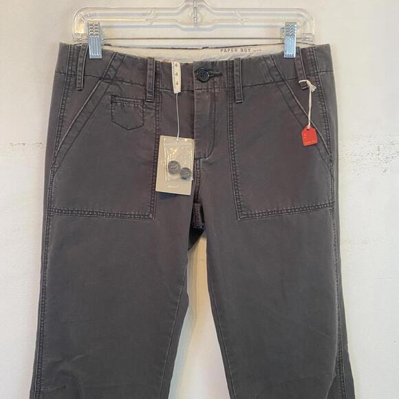 ANTHROPOLOGIE gray paperboy low rise y2k style pants - Picture 5 of 9